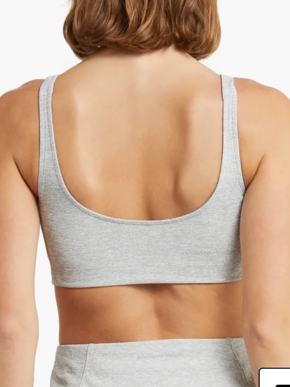 Outdoor Voices Double Time Mélange Sports Bra in Heathered Grey Sz Medium - Picture 2 of 5